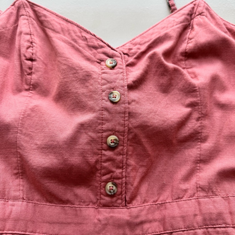 Abercrombie and Fitch Women’s Coral Shorts Romper Size M Cotton Jumpsuit - Picture 3 of 8